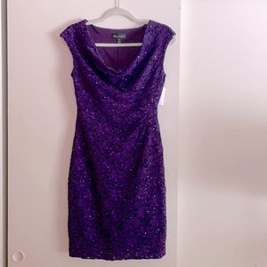 NWT deep purple sequined dress